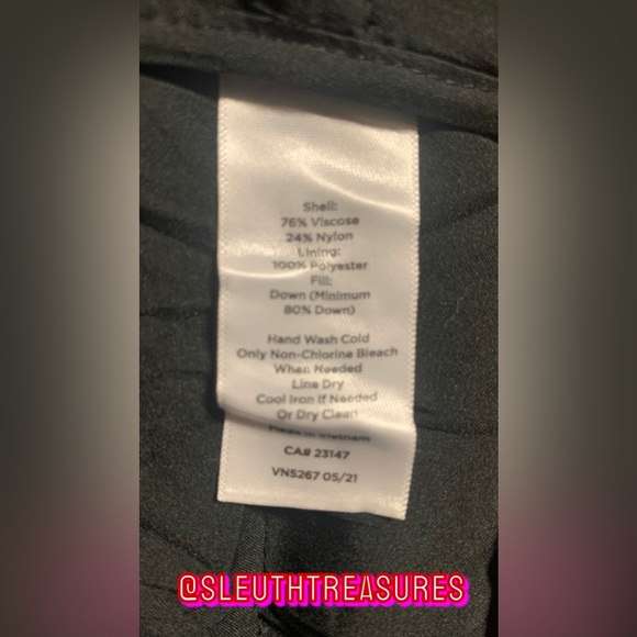 NWT Talbots Quilted Down-Filled Puffer Evening Jacket Black Velvet New Size 12 - Picture 6 of 6